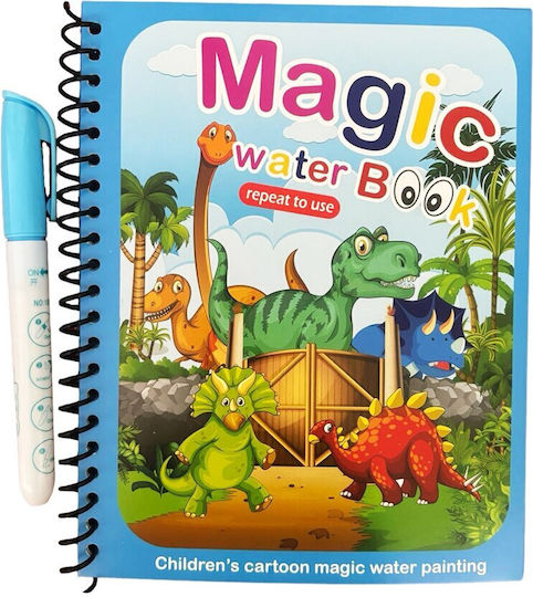 Magic Water Cărți De Colorat Lumea Dinozaurilor Aquadoodle Tip Reutilizabil Culori Vibrante Complete Diverși Dinozauri Băieți Fete Vârste 2 3 4 5 6 Bebelogic