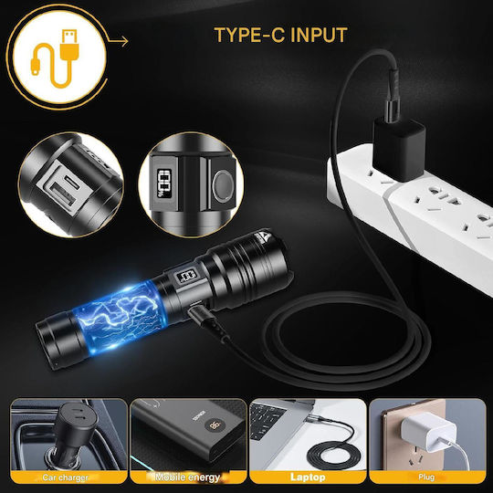 Lumină de lucru și de sit, cu baterie Lanternă LED Lumini de lucru și de sit, IPX6 Aluminum Flashlight