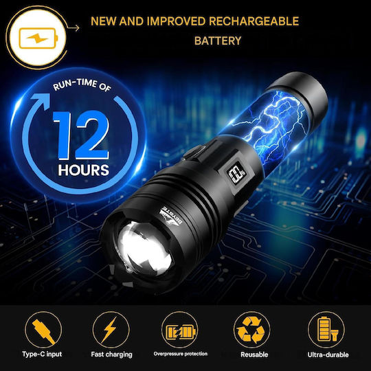 Lumină de lucru și de sit, cu baterie Lanternă LED Lumini de lucru și de sit, IPX6 Aluminum Flashlight