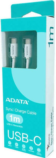 Adata USB 2.0 Kabel USB-C männlich - USB-C 100W Weiß 1m (CACC-100PN-WH)