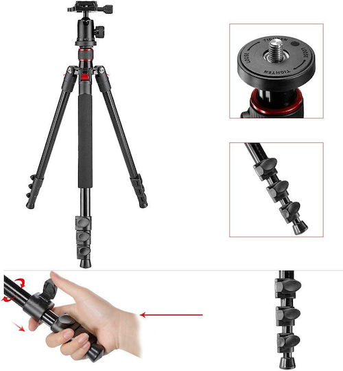 Trepied Pentru Aparate Foto Din Aluminiu Cu Cap Sferic Și Rezistență 8kg