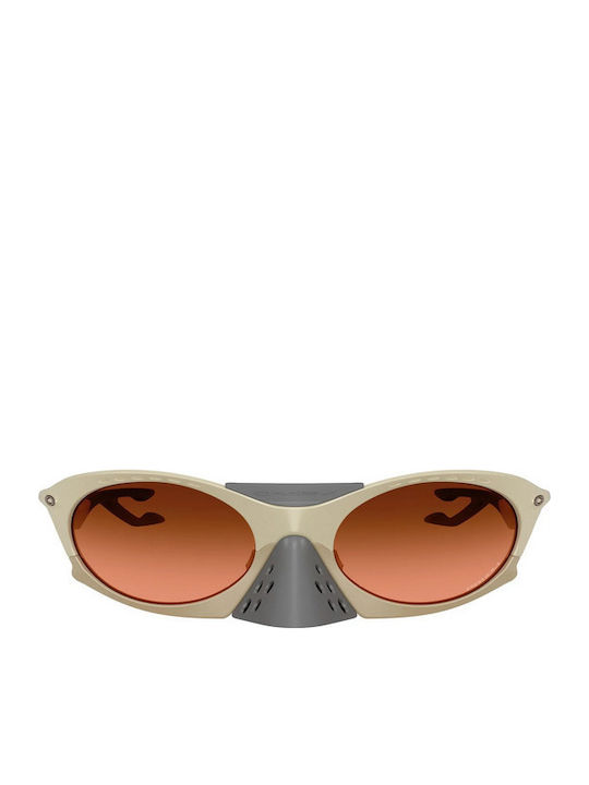 Oakley Plantaris Unisex Sunglasses With Beige Horn-Rimmed Frame And Brown Lens OO9437-02
