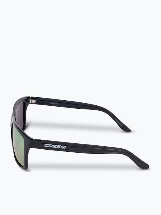 CressiSub Rio Men's Sunglasses with Black Plastic Frame and Orange Lens XDB100113