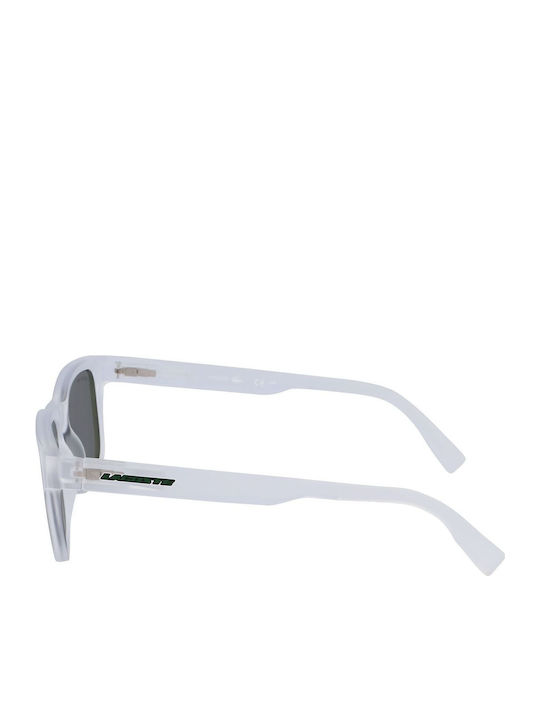 Lacoste Men's Sunglasses with White Plastic Frame and Green Lens L3656S-970