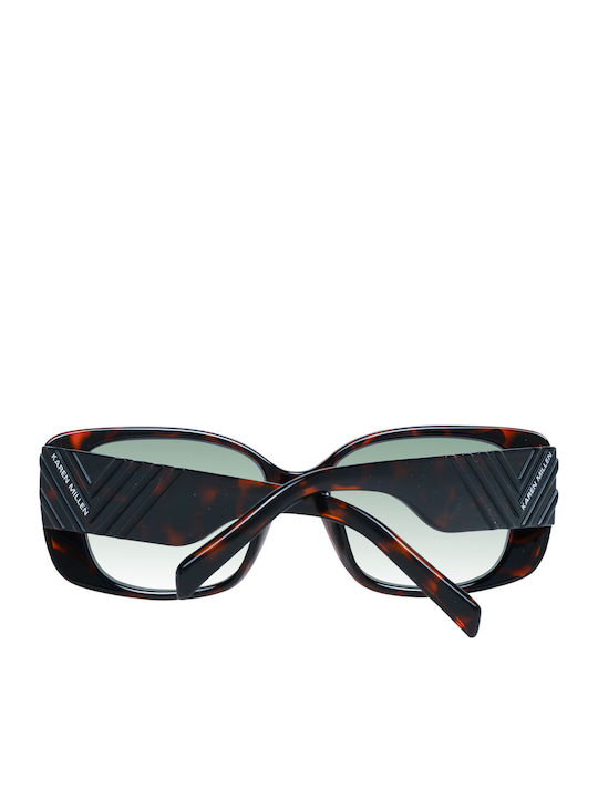 Karen Millen Women's Sunglasses with Brown Plastic Frame and Gray Gradient Lens KM5047 102