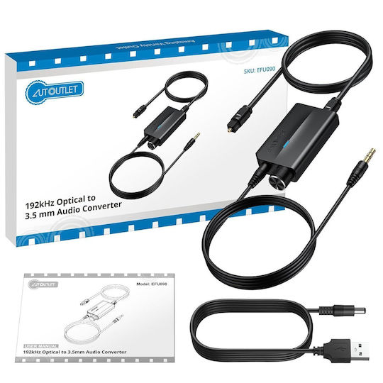 Digital-Analog-Wandler Audio Dac Konverter 192khz 1m Kabel Lautstärkeregler Spdif Toslink Zu 3.5mm Stecker Plug Play Multifunktional