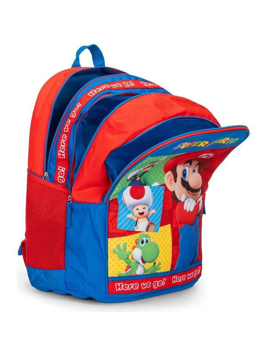 Student Backpack Super Mario Red Blue