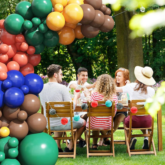 Set de Arc pentru Baloane Multicolor Decorări pentru Petreceri Diverse Culori Dimensiuni 92 Bucăți Bandă pentru Baloane Puncte Adezive