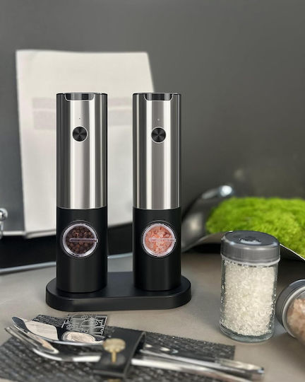Set Electric Râșnițe Condimente Inox 2buc