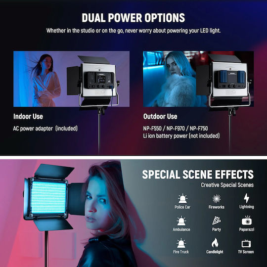 Kit De Iluminare 1 Corp De Iluminat 50W 3200 - 5600K Iluminare RGB Cu Trepied