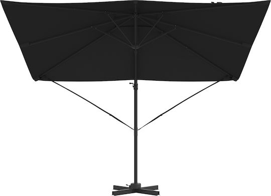Hanging Aluminum Parasol Black 2.86x2.85xHeight 2.65m