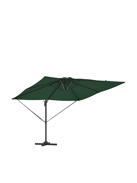 Hanging Aluminum Garden Parasol Green 2.7x2.7xHeight 2.7m