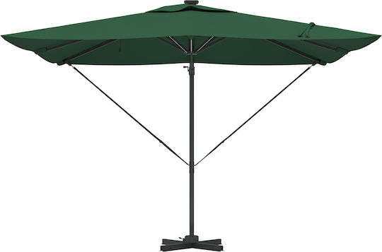 Hängender Aluminium Garten- und Terrassen-Sonnenschirm Grüne 2,7x2,7xHöhe 2,7 m