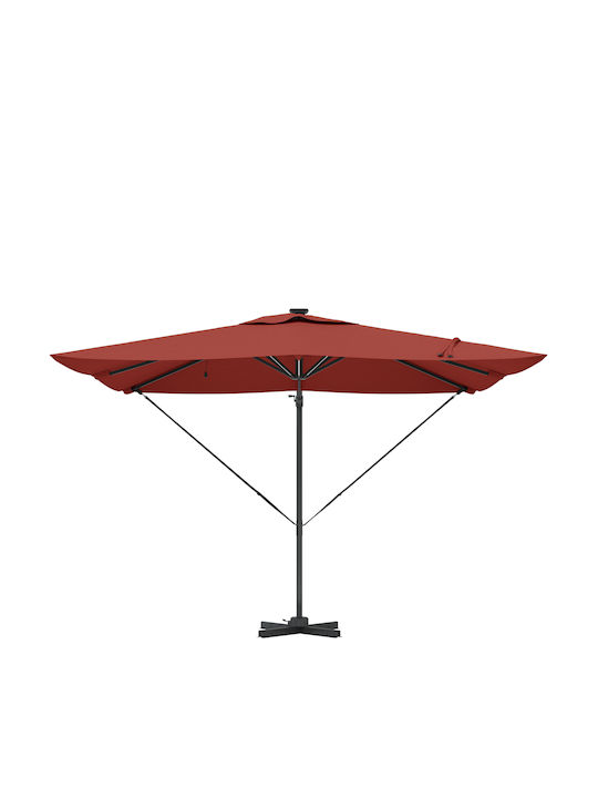 Hanging Circular Aluminum Orange Parasol Φ2.7xY2.7m
