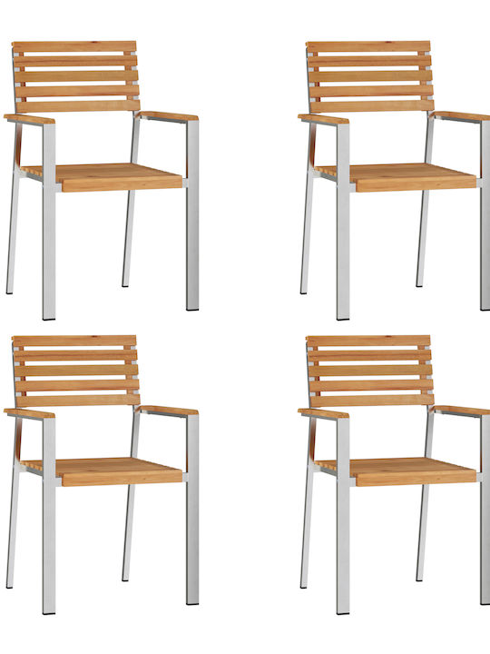 Set Sala De Mese Pentru Exterior 5 Piese Maro