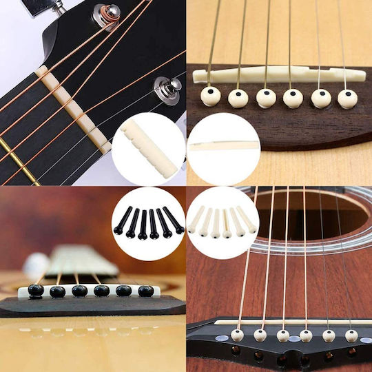 60-teilige Zubehörteile für Gitarre Stimmgerät Capo Saitenwickler Gitarrensaiten Nägel Plektren Fingerprotektoren Krallenplektren