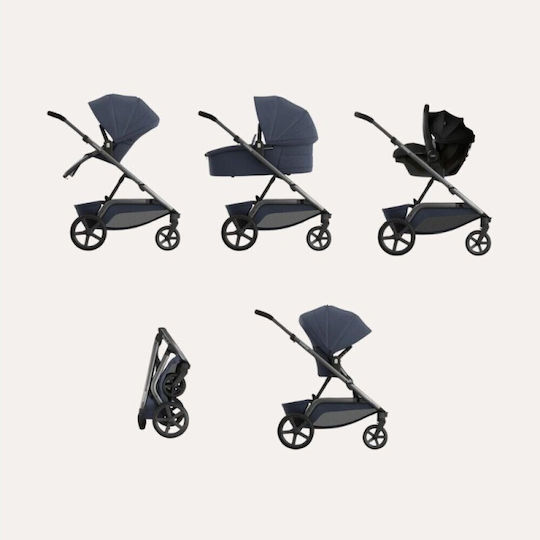 Redsbaby Nuvo Adjustable 2 in 1 Baby Stroller Suitable for Newborn Blue State