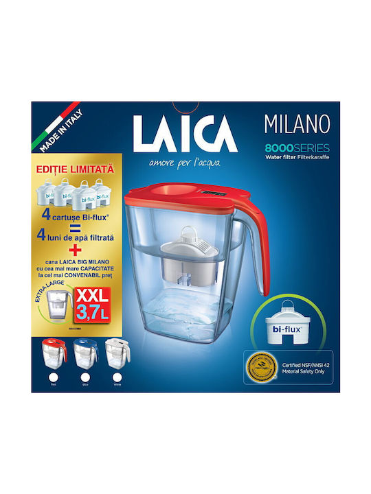 Laica Κανάτα με 4 Ανταλλακτικά Φίλτρα 3700ml