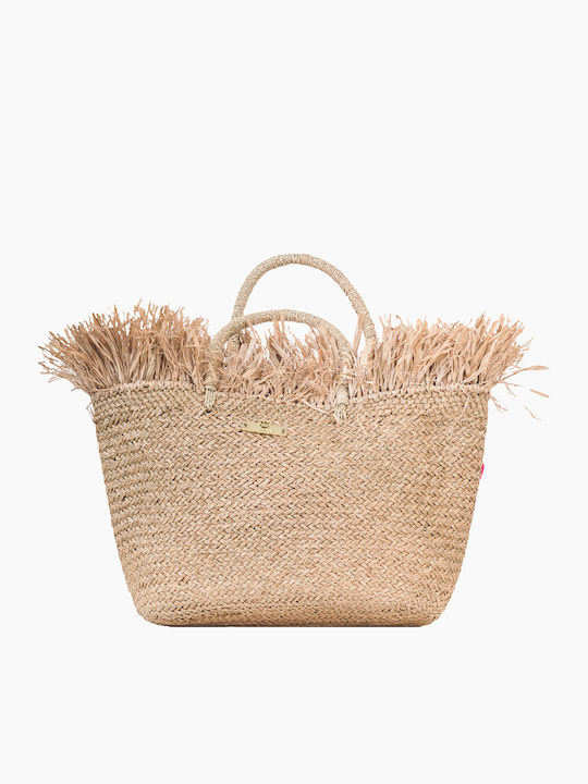 Solana Palmilla Mare Geantă De Plajă Din Wicker Fucsia