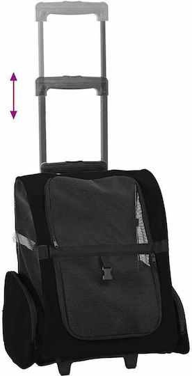 vidaXL Kinderwagen für Hunde / Katzen bis 20kg Schwarz L57xB48xH32cm.
