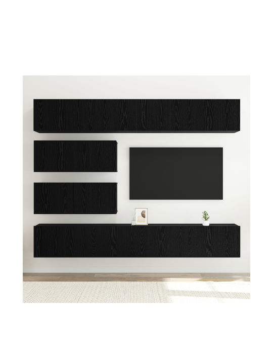 Living Room TV Unit Black Oak L100xW30xH30cm