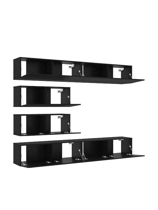 Living Room TV Unit Black Oak L100xW30xH30cm