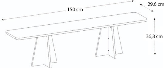 TV Stand Sugar White 150x29.6x36.8cm GP042-0318