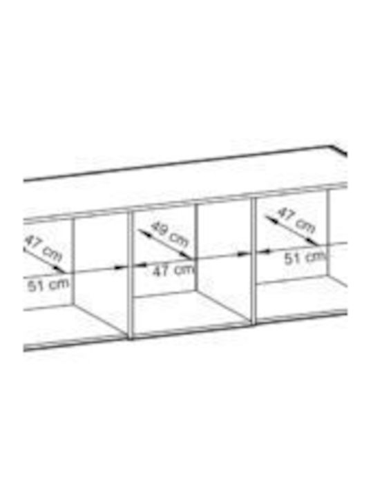 LH Home Furniture Rectangular Loft Closet made of Particleboard Sand White 155x50x9.5cm P_NLL_24tp_3D_Kz 1pcs