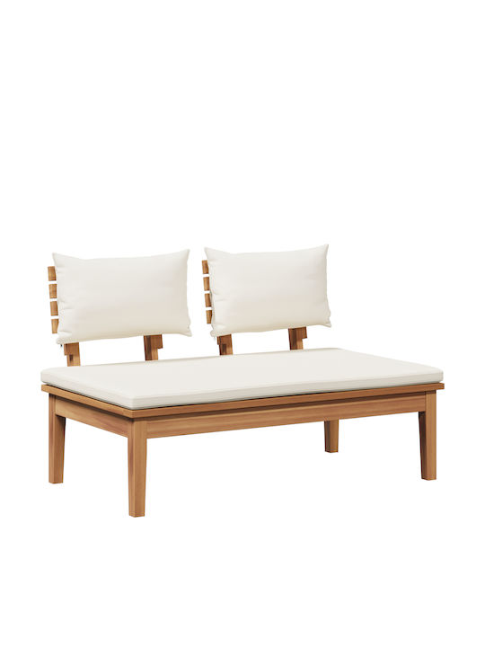 Bench Outdoor Wooden with Pillows 60x27.5x30cm
