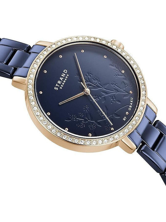 Strand by Obaku Women's Watch with Blue Metal Bracelet