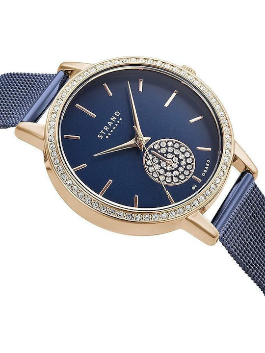 Strand by Obaku Women's Watch with Blue Metal Bracelet