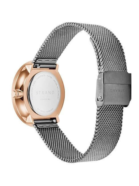 Strand by Obaku Women's Watch with Black Metal Bracelet
