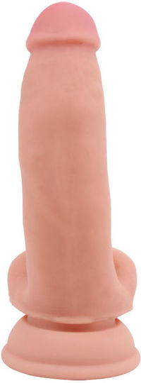 Chisa Novelties Pure Naturally Pornographer Liquid Silicone Dual-Density Realistic Dildo Ρεαλιστικό Dildo με Όρχεις και Βεντούζα Flesh 18cm