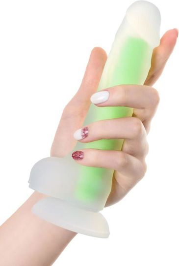 ToyFa Beyond Dick Glow Ρεαλιστικό Dildo με Όρχεις και Βεντούζα Πράσινο