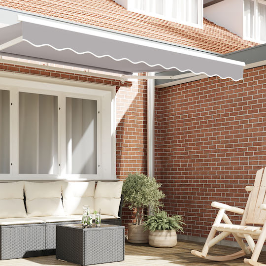 vidaXL Markisen- und Sonnenschirmtücher & Gestelle Grau mit PU-Beschichtung 0,2x2,3m