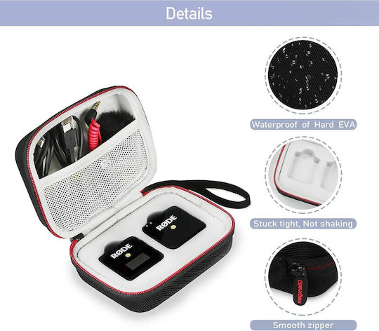 Hard Case Rode Wireless Go Rezistent la Șocuri Rezistent la Apă Accesorii Lavalier Detasabile Protecție