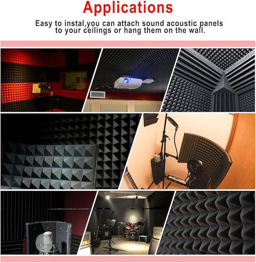 Set of Sound Absorbing (24pcs) 25cm x 25cm x 50mm