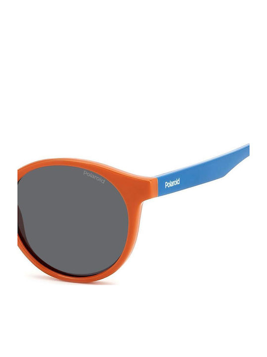 Polaroid Οβάλ Παιδικά Γυαλιά Ηλίου με Polarized Φακό Πορτοκαλί