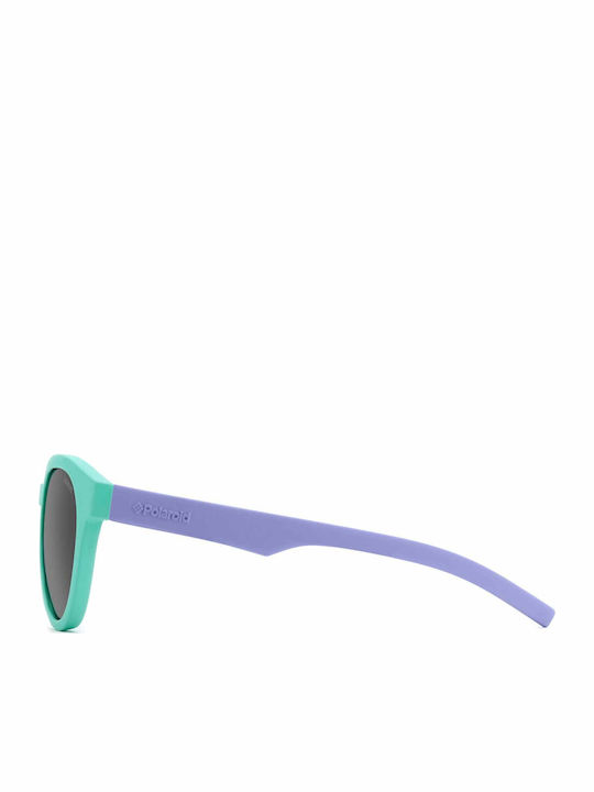 Polaroid Unbreakable Round Kids Sunglasses with Polarized Green Lens for 4-7 Years