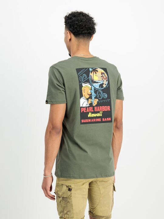 Print T-Shirt Dark Olive