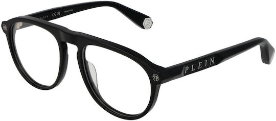 Philipp Plein Herren Acetat Brillengestelle Schwarz VPP016M 0700