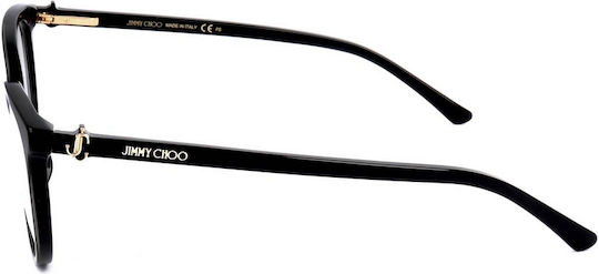 Jimmy Choo Γυναικείος Κοκκάλινος Σκελετός Γυαλιών Cat Eye σε Μαύρο Χρώμα JC309 DXF