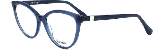 Max Mara Weiblich Brillenrahmen Katzenauge Blau MM 5024 090
