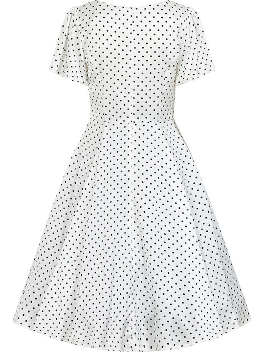 Vintage Summer Midi Dress for Wedding / Christening Satin White