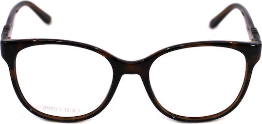 Jimmy Choo Damen Acetat Brillengestell Braun Schildpatt JC242 086
