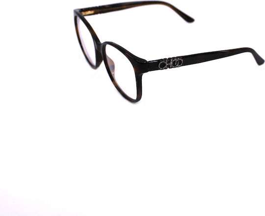 Jimmy Choo Damen Acetat Brillengestell Braun Schildpatt JC242 086