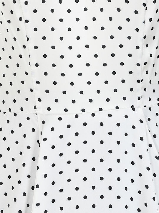 Vintage Summer Midi Dress for Wedding / Christening Satin White