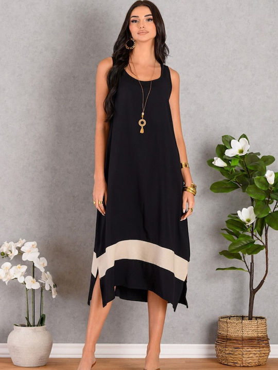 Summer Midi Dress for Wedding / Christening Black