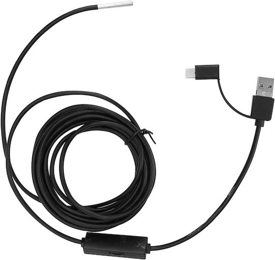 Industrielle Endoskopkamera 3,9 Mm Inspektionskamera Hd 1280 X 720 3,5 M Semi-flexibles Usb Kabel 6 LEDs Einstellbare Helligkeit 70-Grad Weitwinkel Ip67 Wasserdicht Kompatibel mit Android Pc