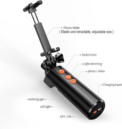 Wifi Endoscope Video Dual Front Side Camera Inspection Camera 1080p Hd Led Lights Ip68 Waterproof Android Smartphone Iphone